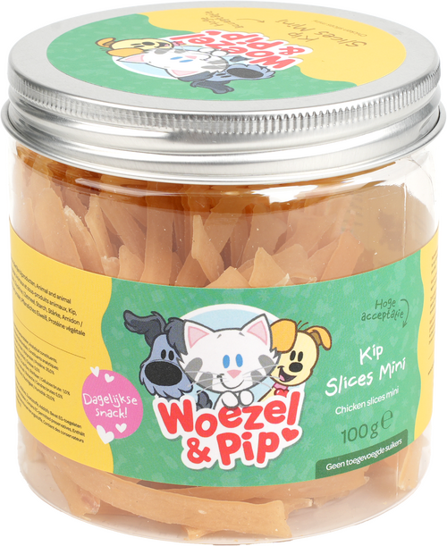 Woezel & Pip KIPPEN SLICES IN POT 100 GRAM