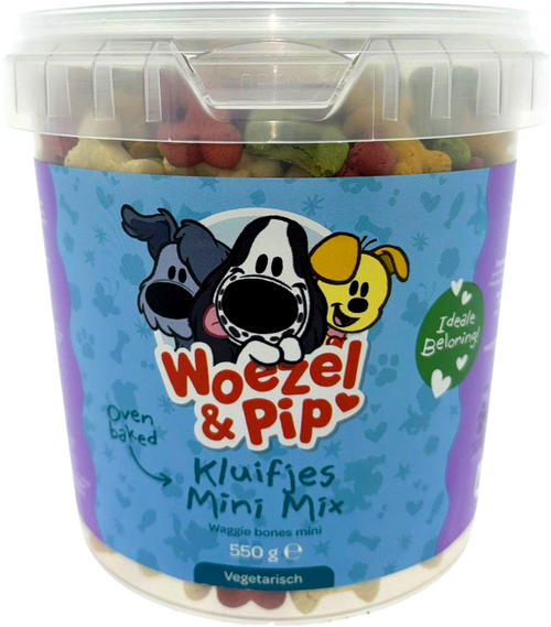 Woezel & Pip KLUIFJES MINI MIX KOEKJES IN POT 550 GR.