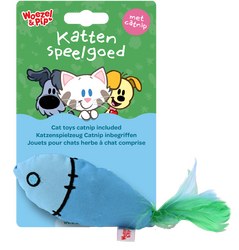 Woezel & Pip RITSELVIS+VEREN+CATNIP BLAUW 25CM