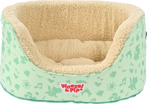 Woezel & Pip SLAAPMAND HOGE RAND GROEN 50CM