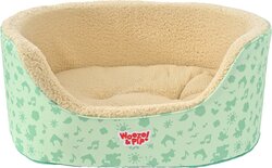 Woezel & Pip SLAAPMAND HOGE RAND GROEN 70CM