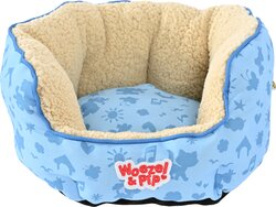 Woezel & Pip SLAAPMAND ROND BLAUW 40CM