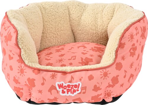 Woezel & Pip SLAAPMAND ROND ROZE 50CM