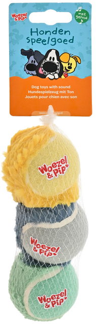 Woezel & Pip TENNISBAL NET A 3 ST. 6,5CM