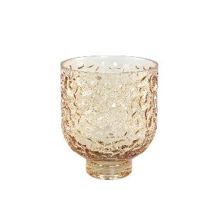 PTMD Wriggle Brown sprayed glass vase round M