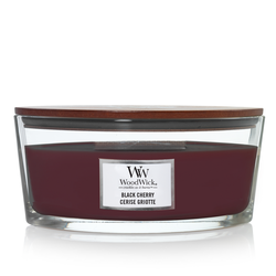 Black Cherry Ellipse WoodWick HeartWick Candle