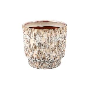 PTMD Xiomar Cream ceramic pot round XS
