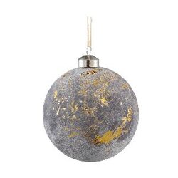 PTMD Xmas Femma gold grey velvet glass ball L