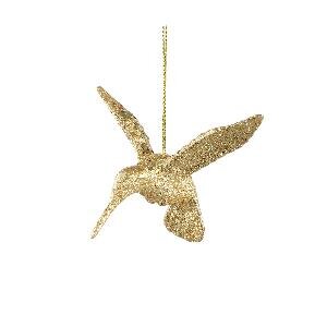 PTMD Xmas Mazon plastic gold hanging deco bird