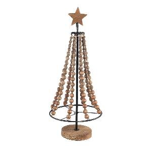 PTMD Xmas Melas natural wooden beads tree statue round