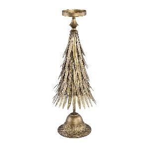 PTMD Xmas Wellz metal candleholder tree round L