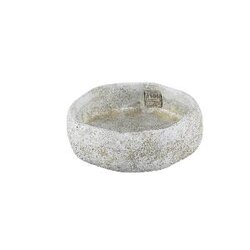 PTMD Yadin White irregular shaped cement bowl S