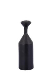 PTMD Yanou Black aluminum candleholder hourglass S