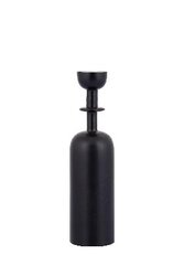 PTMD Yanou Black aluminum candleholder with ring S