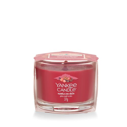YC Santa on Skis Filled Votive
