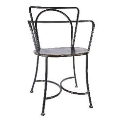 PTMD Zipp Metal Black chair open design